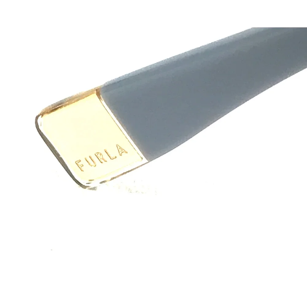 Furla Eyeglasses Frames VFU835 COL.0E91 Blue Gold Butterfly Wire Rim 54-16-140